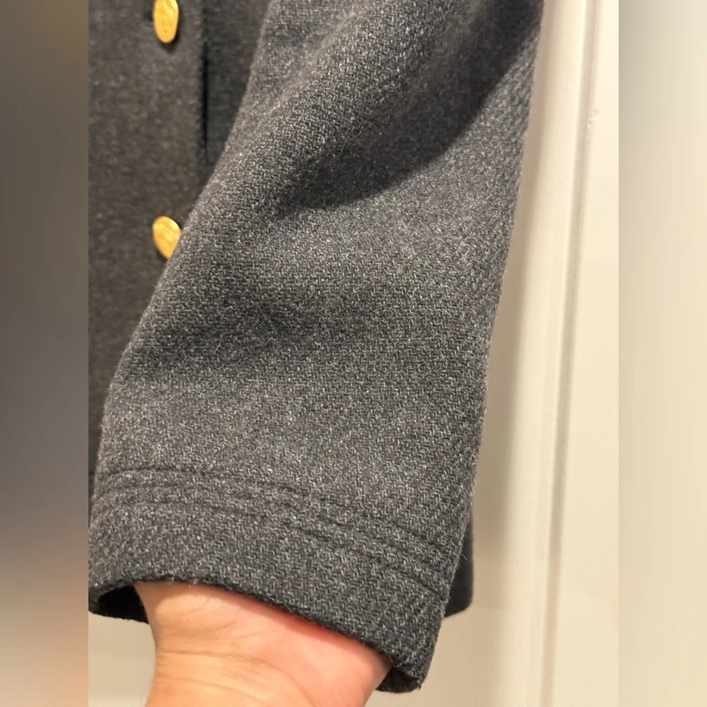J. Crew Majesty Heather Charcoal Wool Peacoat Size 6 - Picture 5 of 8